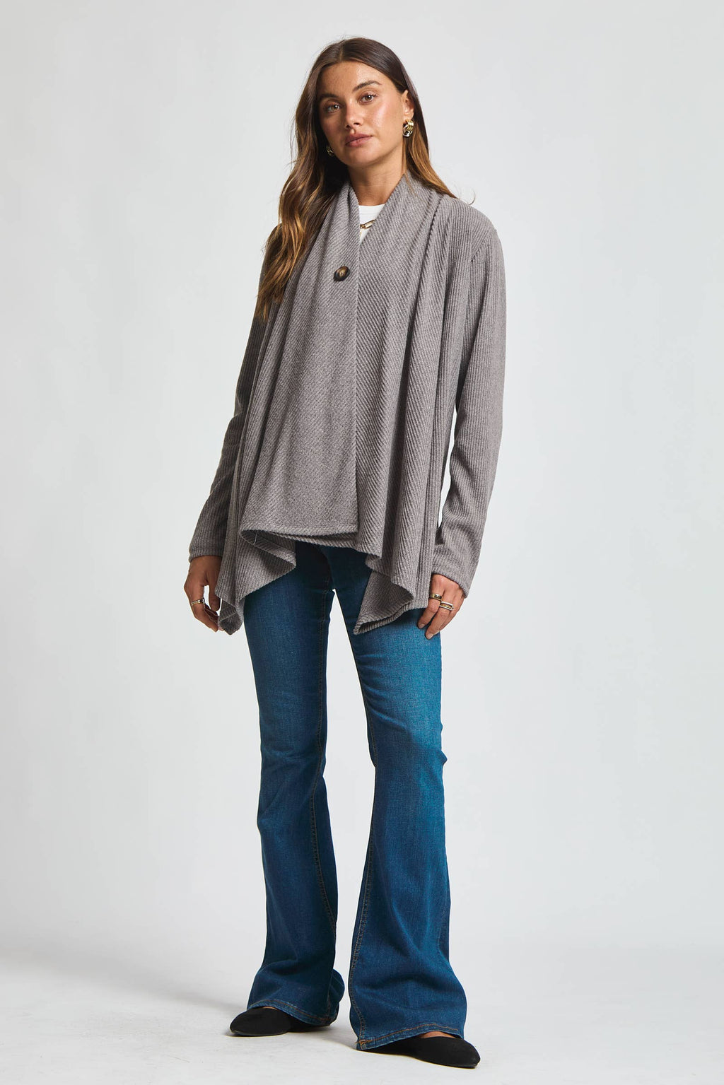 Wrap Top w/ Button Front