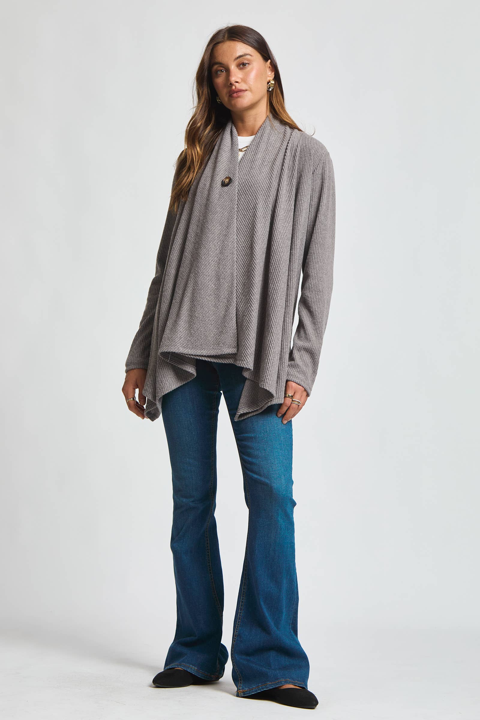 Wrap Top w/ Button Front