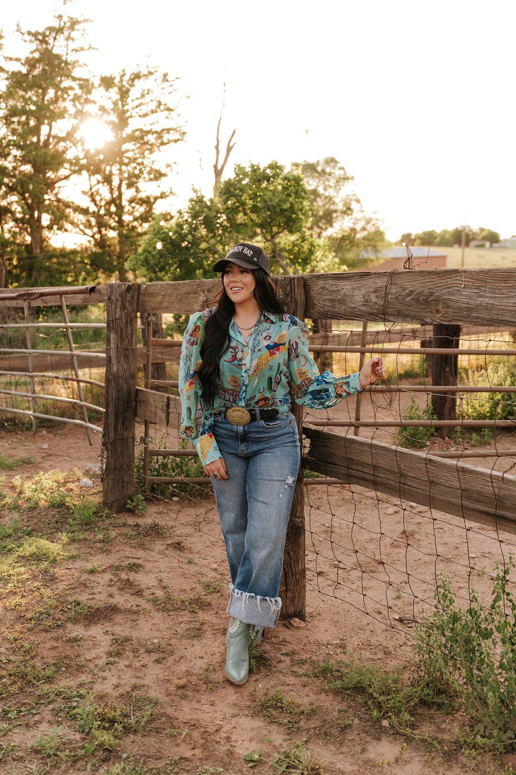 TURQUOISE COWGIRL COLLAGE