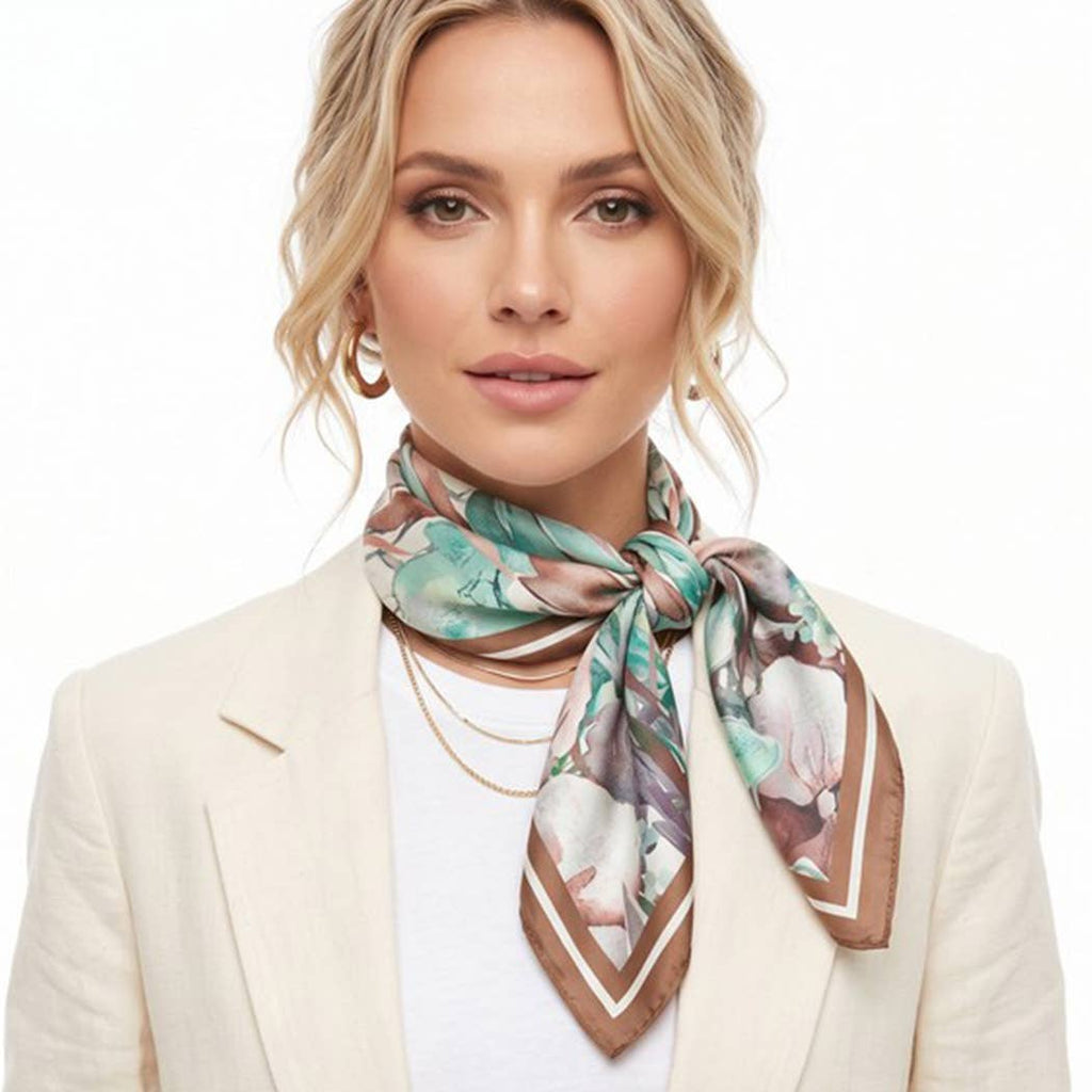 3AM BY H&D ACCESSORIES - Watercolor Tulip Meadow Print Bandana