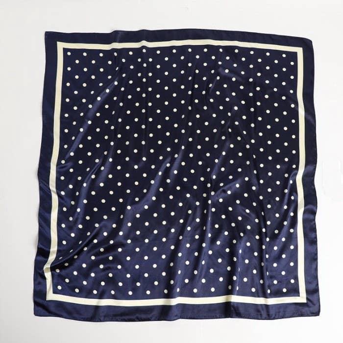 JOSSLYN by wall to wall - LARGE POLKA DOT PRINT BANDANA SCARF | 40SC694