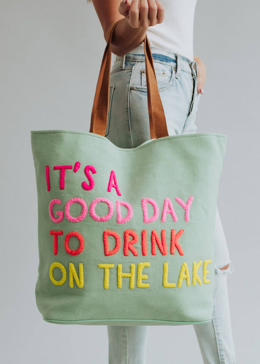 Mint Drink On The Lake Tote