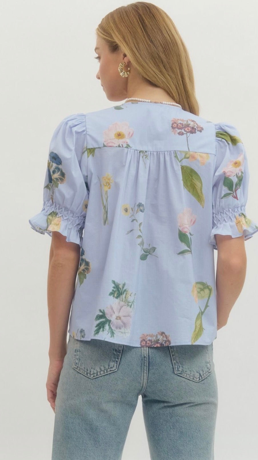 Floral Puff Blouse