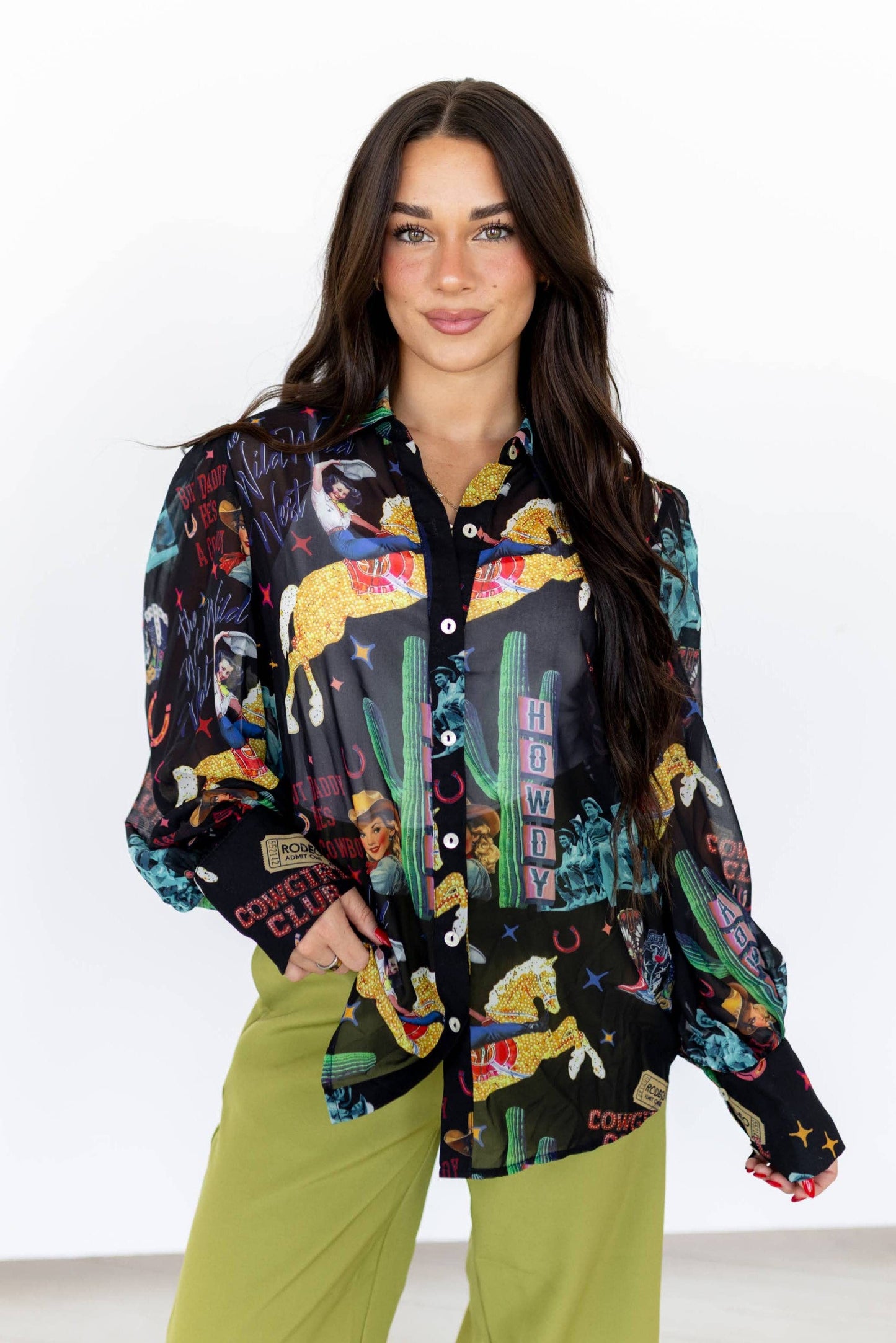 Printed Chiffon Top
