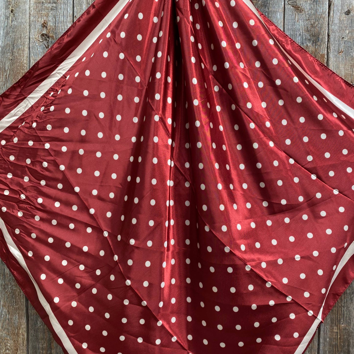 Rodeo Drive - 35X35"  Red Polka Dot Wild Rag/Scarf WR3051