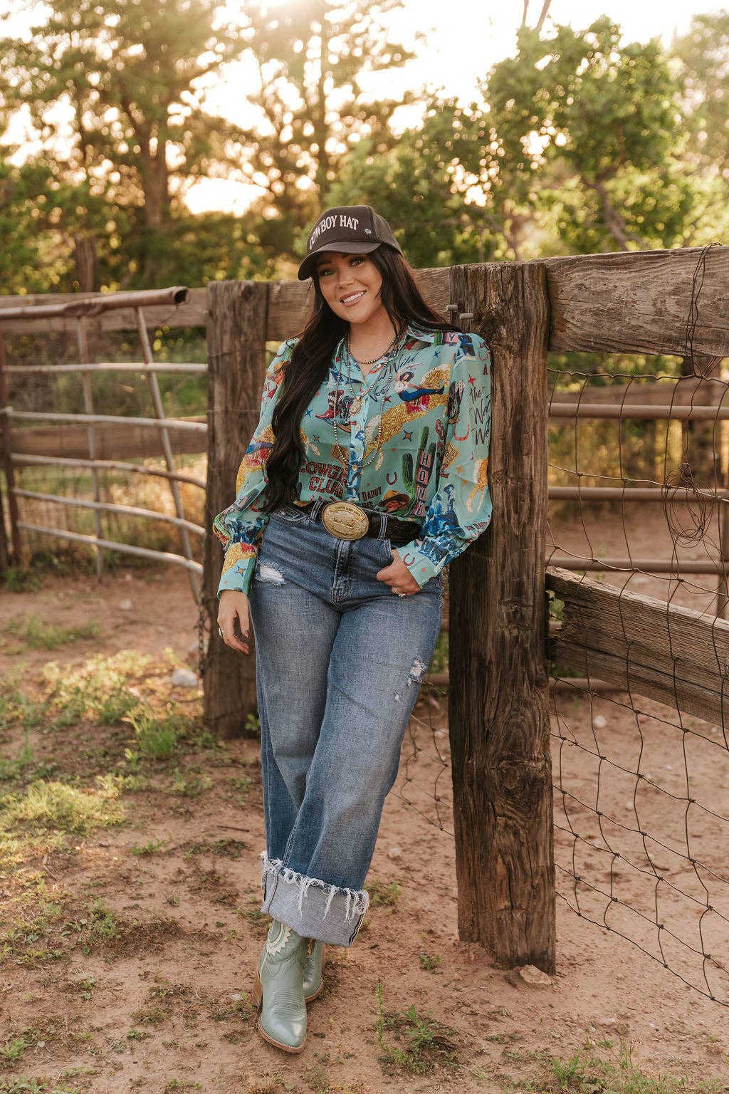 TURQUOISE COWGIRL COLLAGE