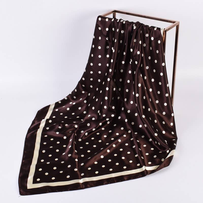 JOSSLYN by wall to wall - LARGE POLKA DOT PRINT BANDANA SCARF | 40SC694
