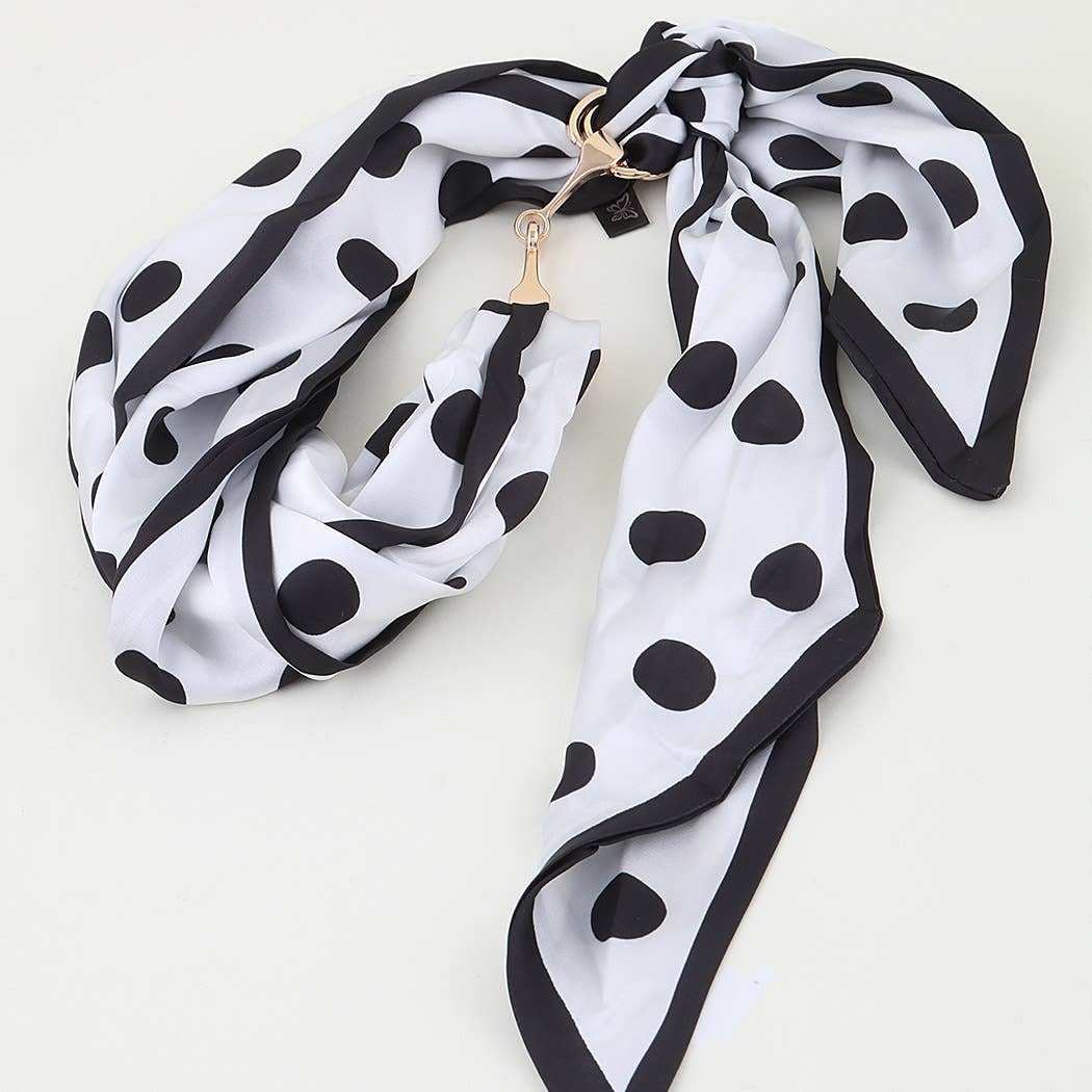 3AM BY H&D ACCESSORIES - Polka Dot Toggle Scarf Necklace