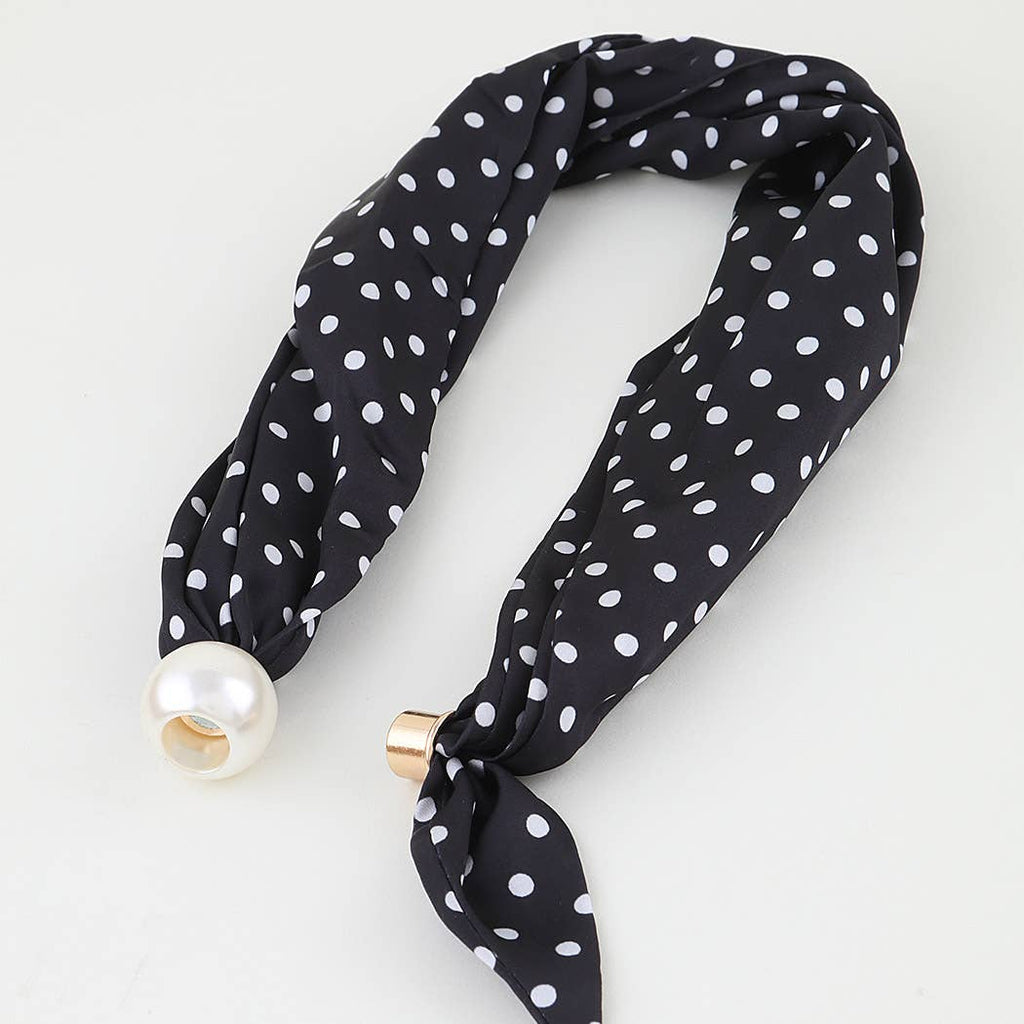 3AM BY H&D ACCESSORIES - Classic Polka Dot Scarf Wrap Necklace