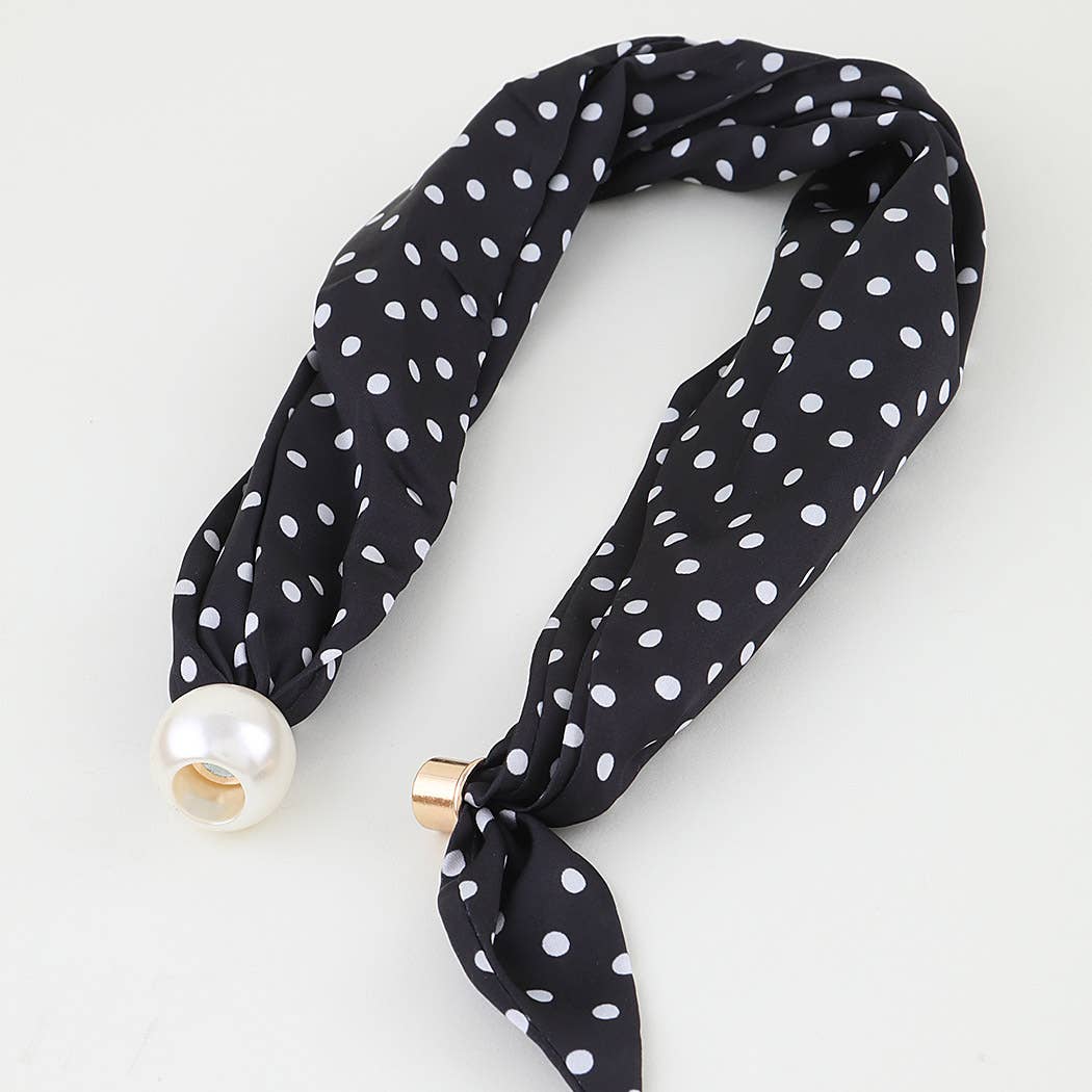 3AM BY H&D ACCESSORIES - Classic Polka Dot Scarf Wrap Necklace