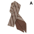 JOSSLYN by wall to wall - Patterned Silk-Feel Skinny Scarf Twilly | 40SC737