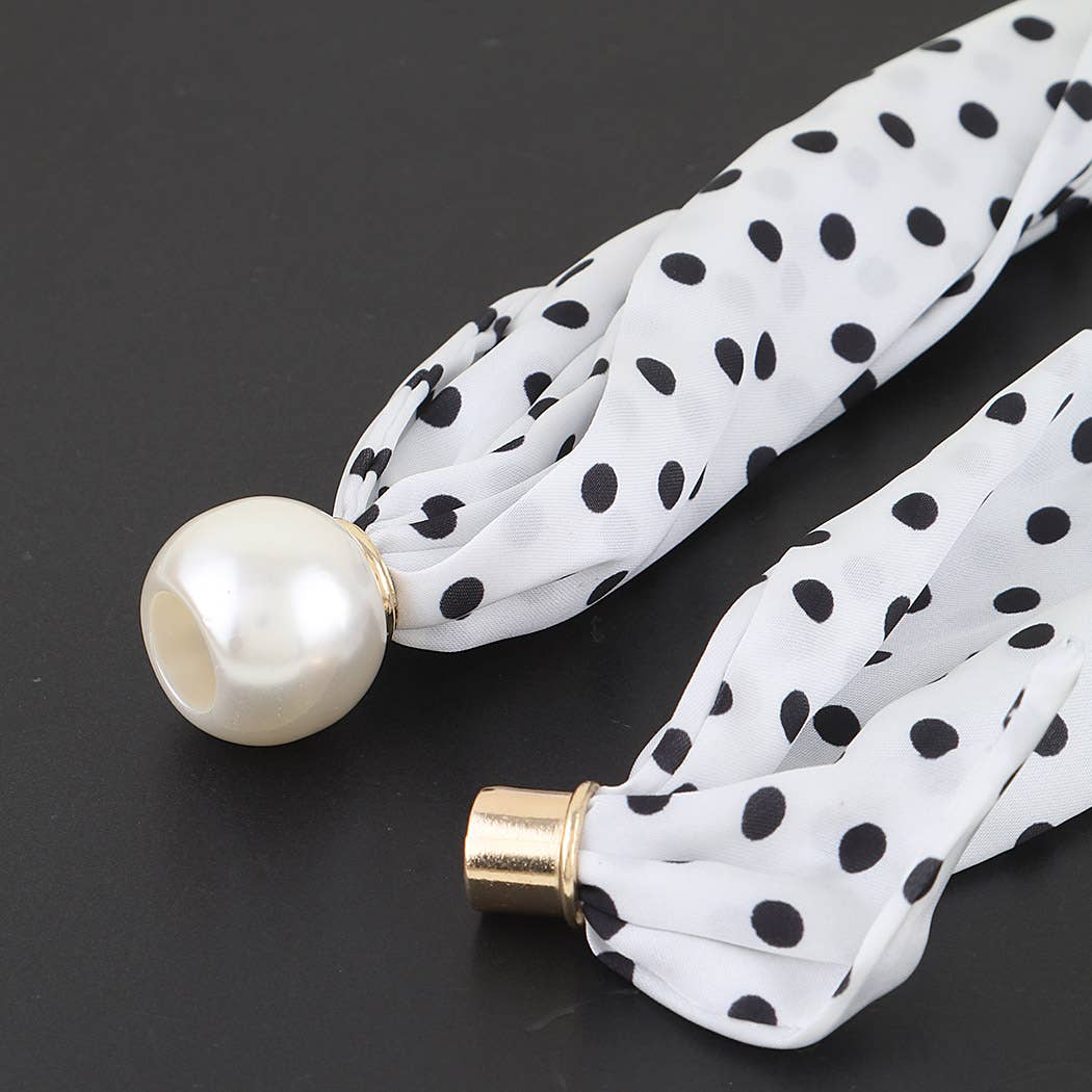 3AM BY H&D ACCESSORIES - Classic Polka Dot Scarf Wrap Necklace