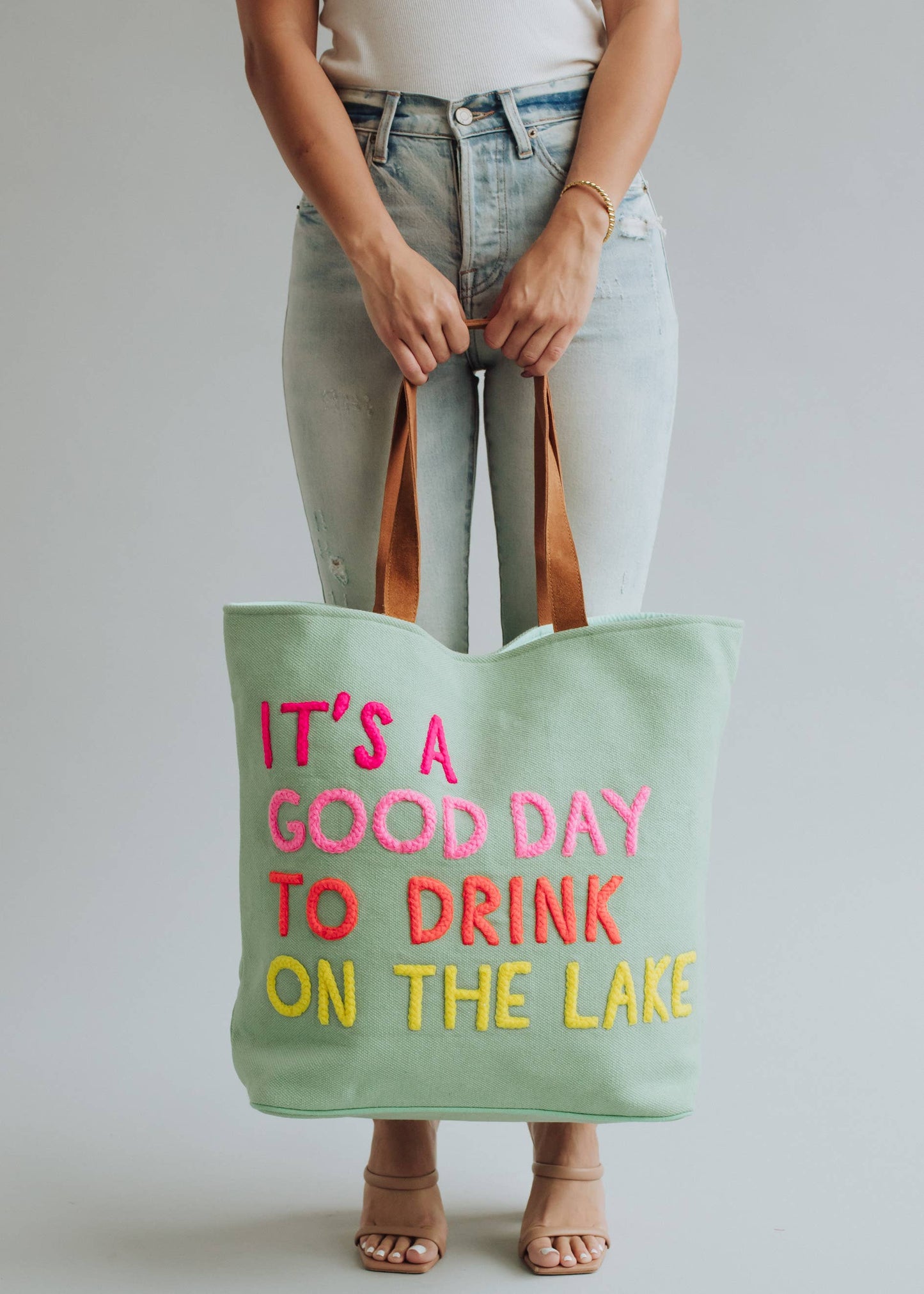 Mint Drink On The Lake Tote