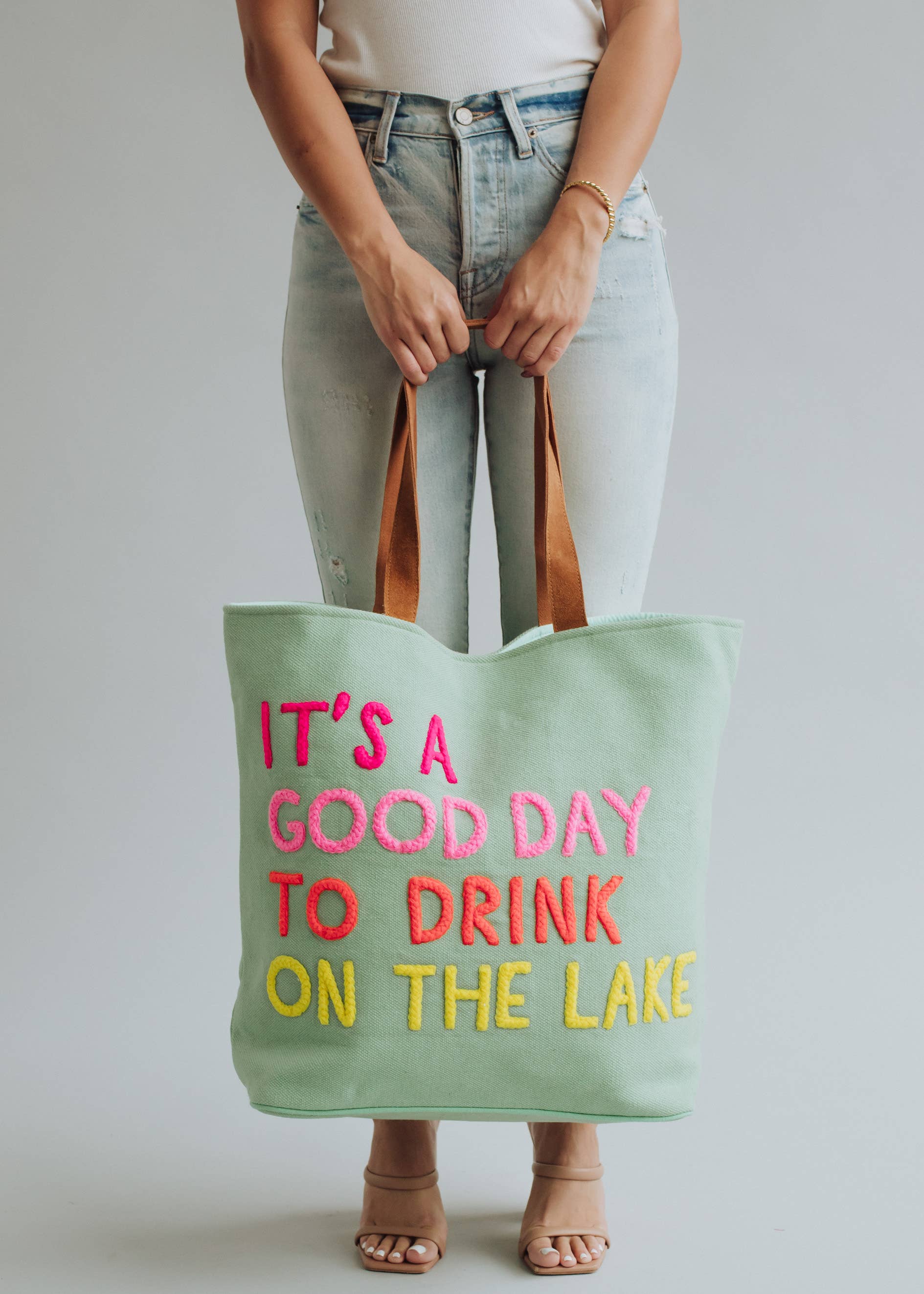 Mint Drink On The Lake Tote