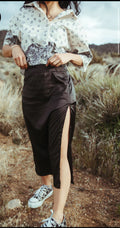 SLITASTIC SKIRT *MIDNIGHT