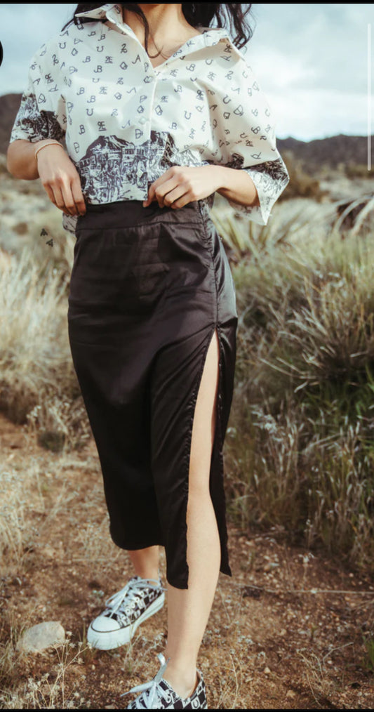 SLITASTIC SKIRT *MIDNIGHT