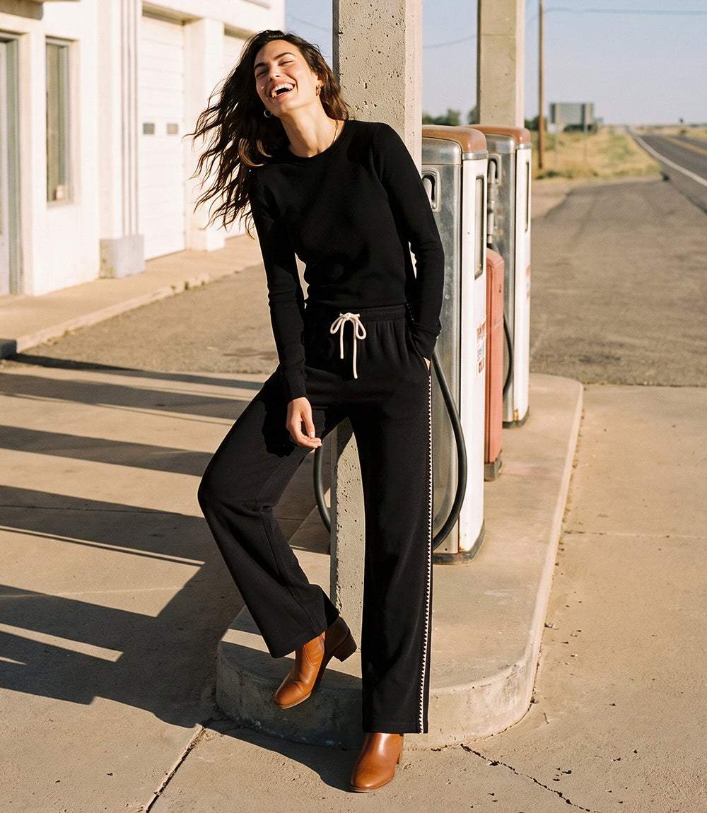 Edge Stitch Drawstring Sweatpants