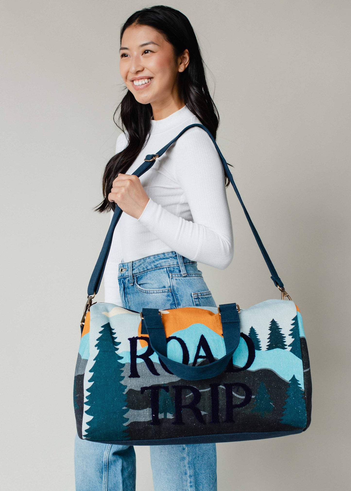 Panache Apparel Co. - Road Trip Mountain Scene Duffel