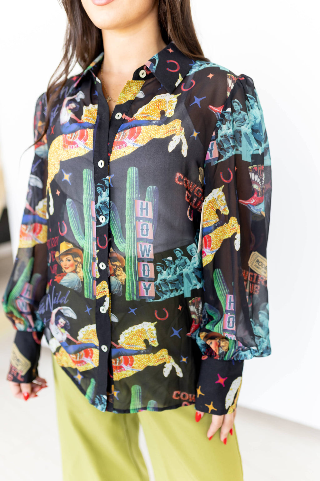 Printed Chiffon Top