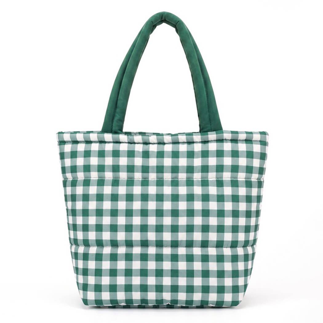 3AM BY H&D ACCESSORIES - Gingham Quilted Puffer Tote