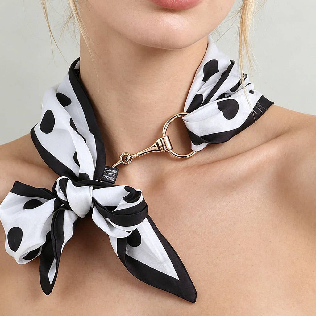 3AM BY H&D ACCESSORIES - Polka Dot Toggle Scarf Necklace