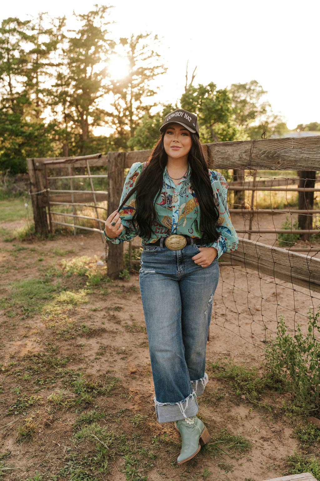 TURQUOISE COWGIRL COLLAGE