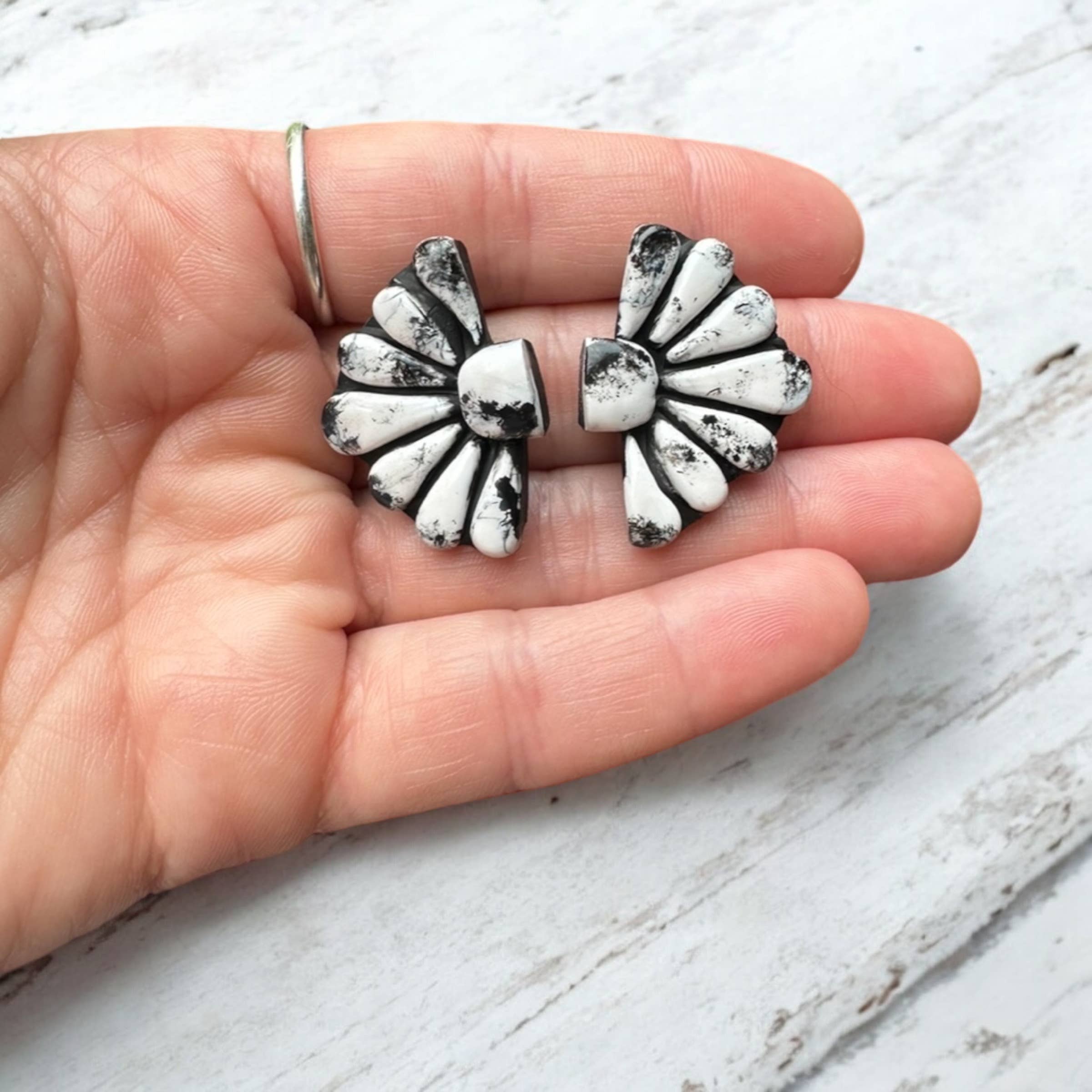 Buffalo Turquoise Clay Earrings