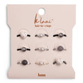 K'lani hair tie bracelets - "Luna" Silver and Cool Tones Hair Tie Rings