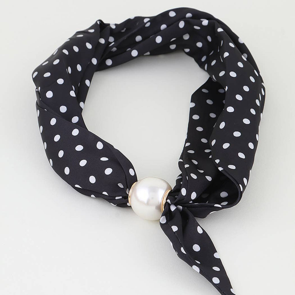 3AM BY H&D ACCESSORIES - Classic Polka Dot Scarf Wrap Necklace