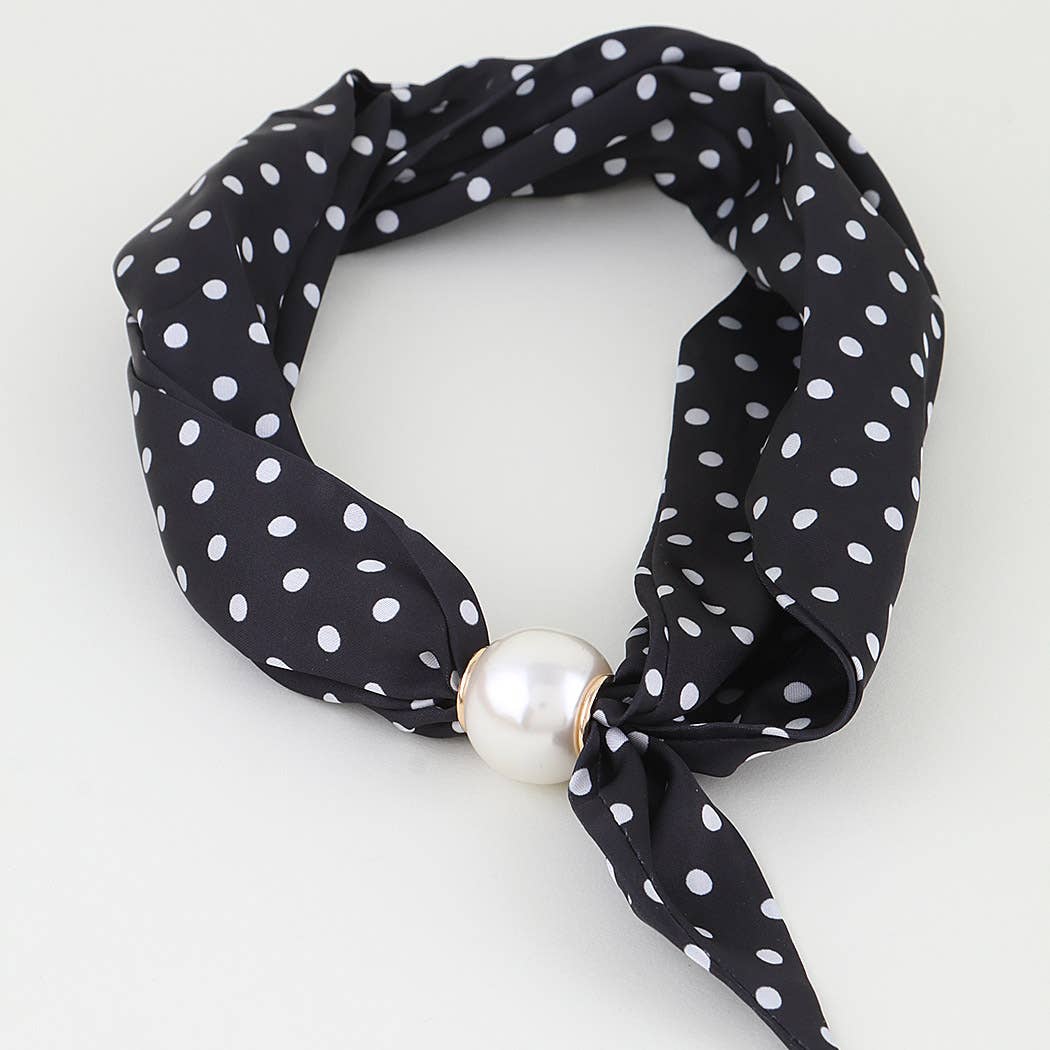 3AM BY H&D ACCESSORIES - Classic Polka Dot Scarf Wrap Necklace