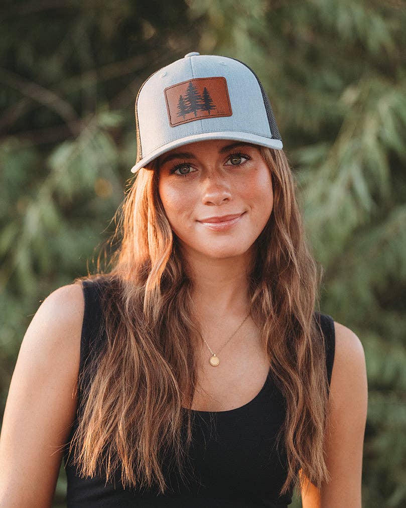 Trucker Hat -  Gray/Black 3 Pines