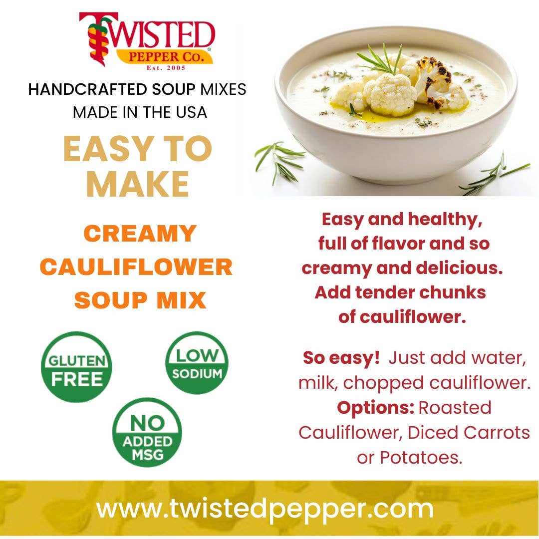 Twisted Pepper Co - Creamy Cauliflower Soup Mix