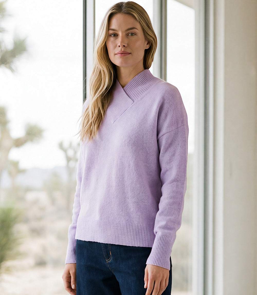 Petite Size Shawl Collar Sweater