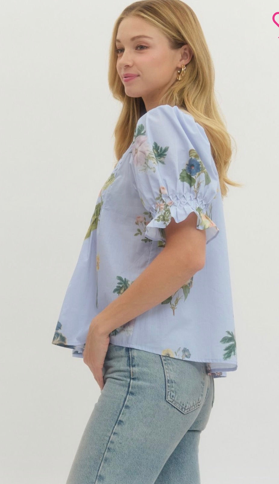 Floral Puff Blouse