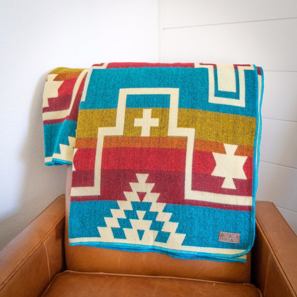 Andean Alpaca Wool Blanket - Santa Fe