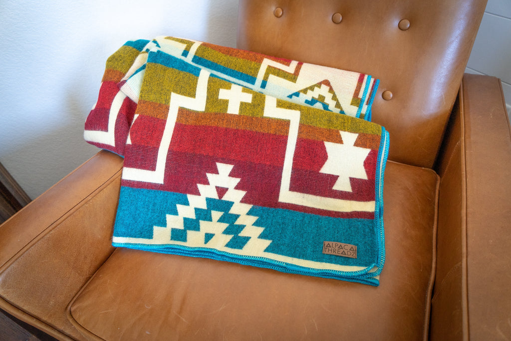 Andean Alpaca Wool Blanket - Santa Fe