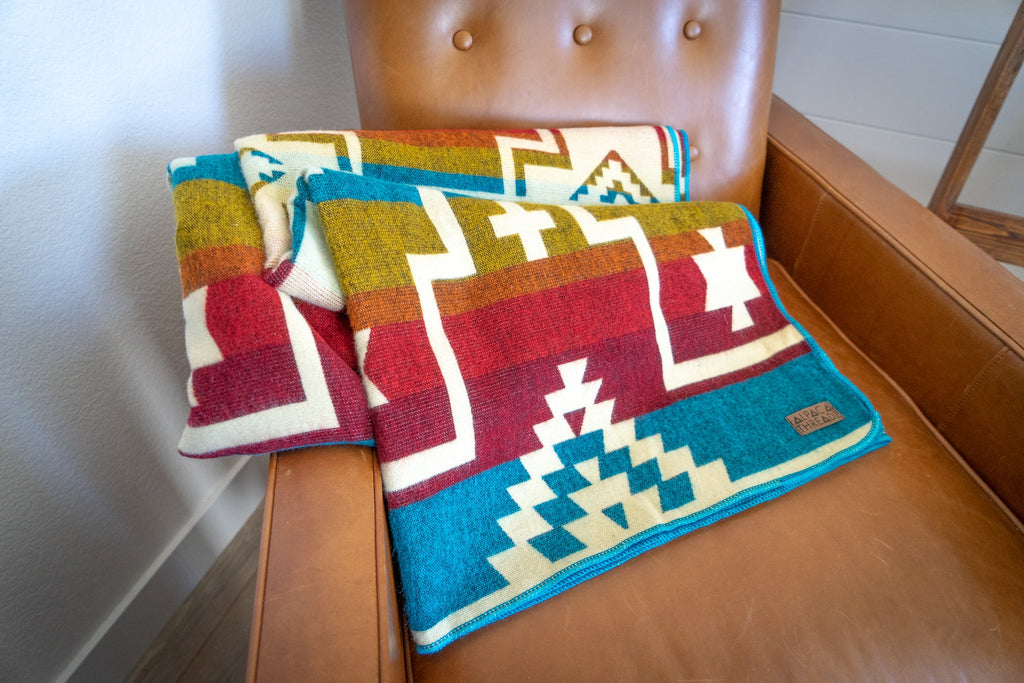 Andean Alpaca Wool Blanket - Santa Fe