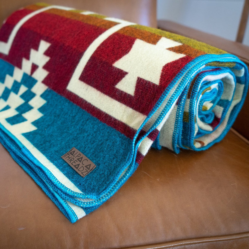 Andean Alpaca Wool Blanket - Santa Fe