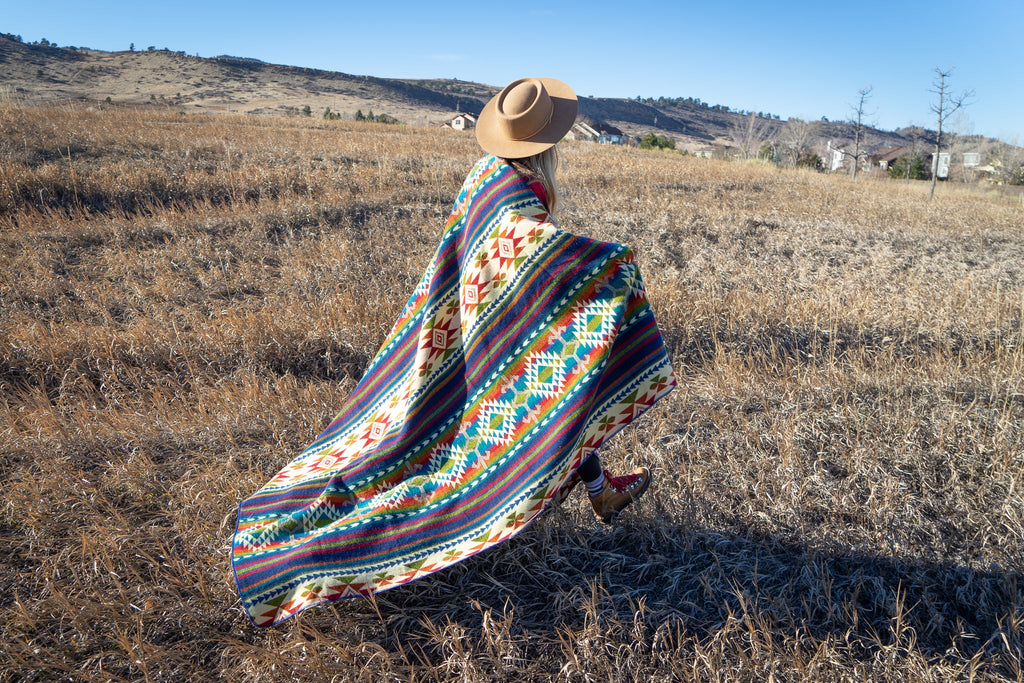 Andean Alpaca Wool Blanket - Galapagos