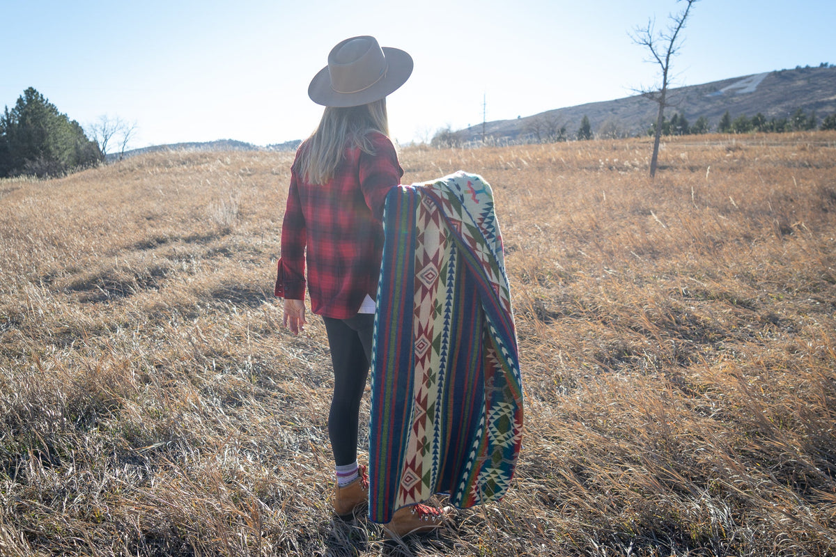 Andean Alpaca Wool Blanket - Galapagos