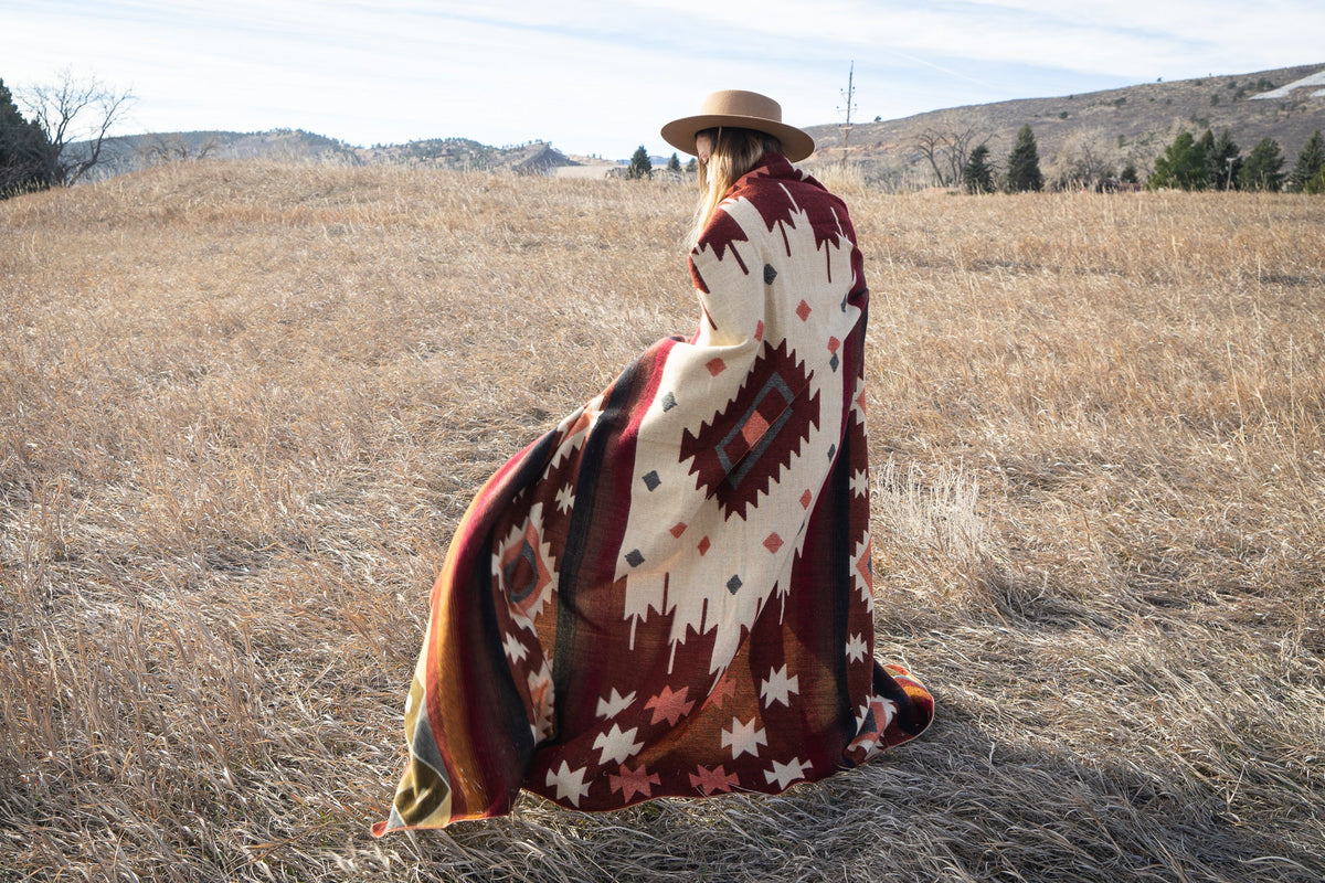Andean Alpaca Wool Blanket - Western