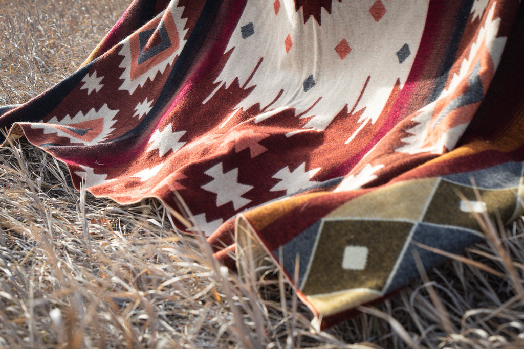 Andean Alpaca Wool Blanket - Western