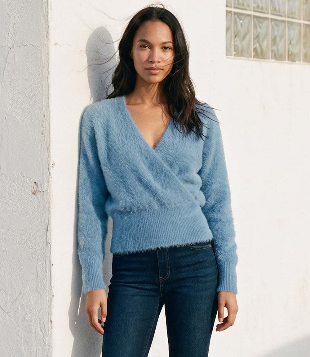 Eyelash Wrap Sweater