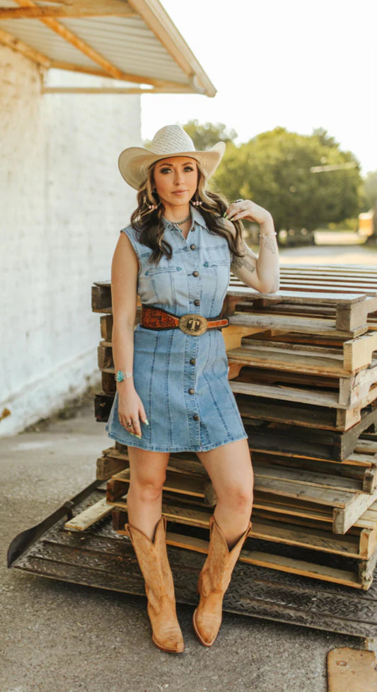 Denim Sweetheart Dress