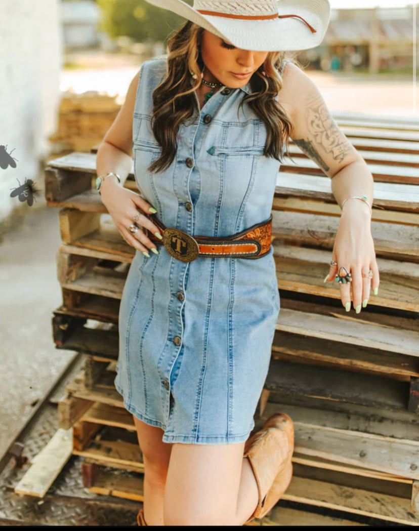 Denim Sweetheart Dress