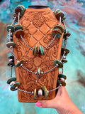 Jaci Stack – Giant Green Turquoise & Sterling Silver Necklaces