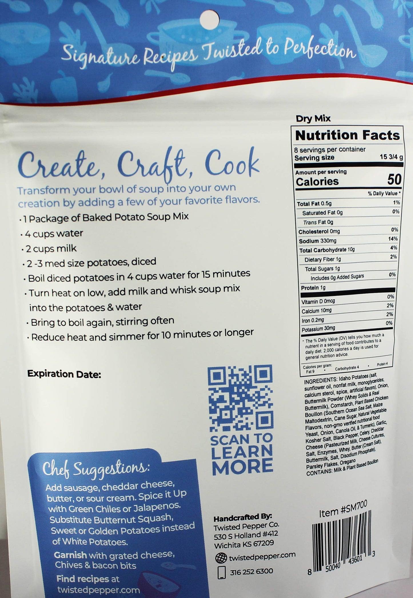 Twisted Pepper Co - Baked Potato Soup Mix