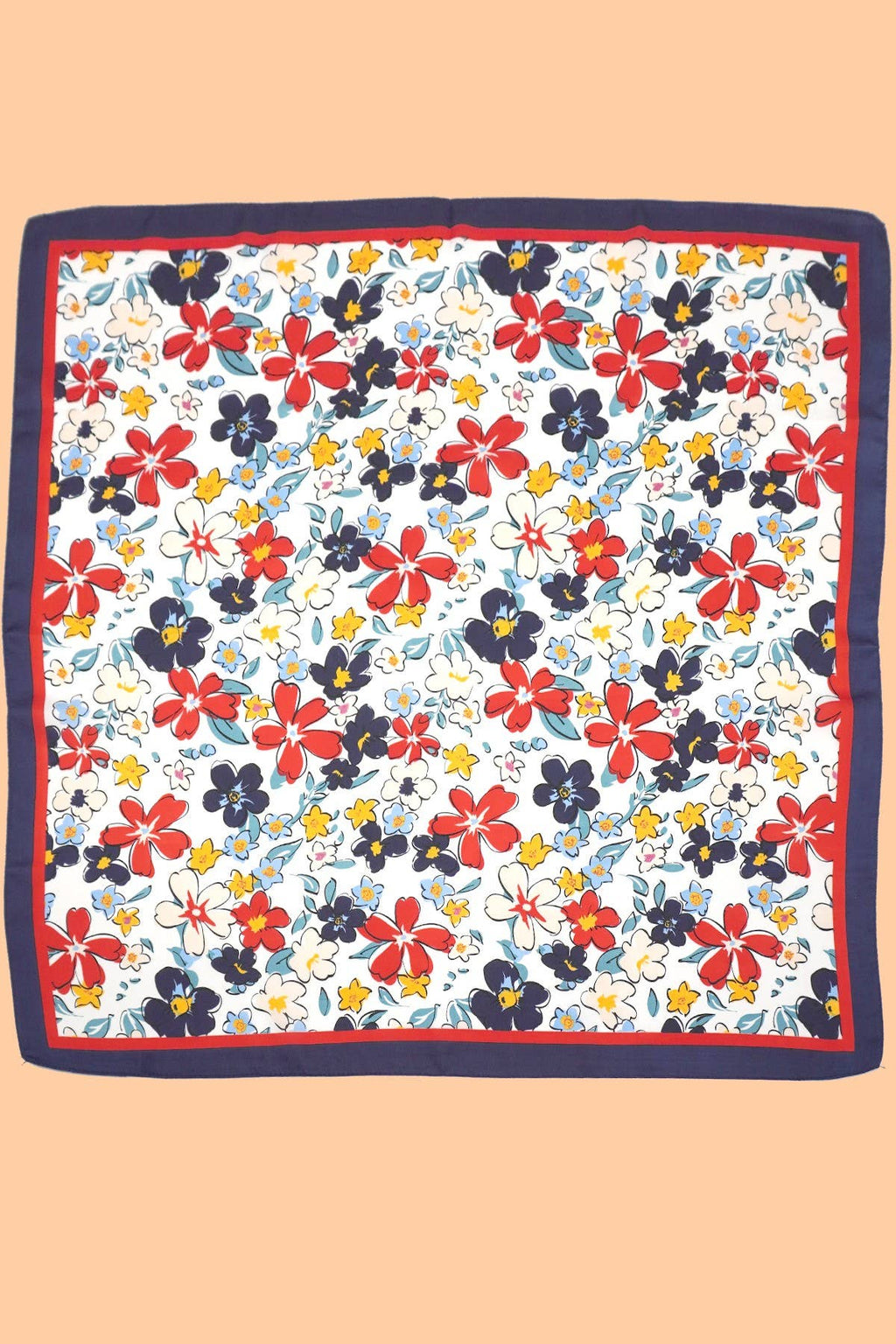 JOSSLYN by wall to wall - LARGE FLORAL PRINT BANDANA SCARF | 40SC652