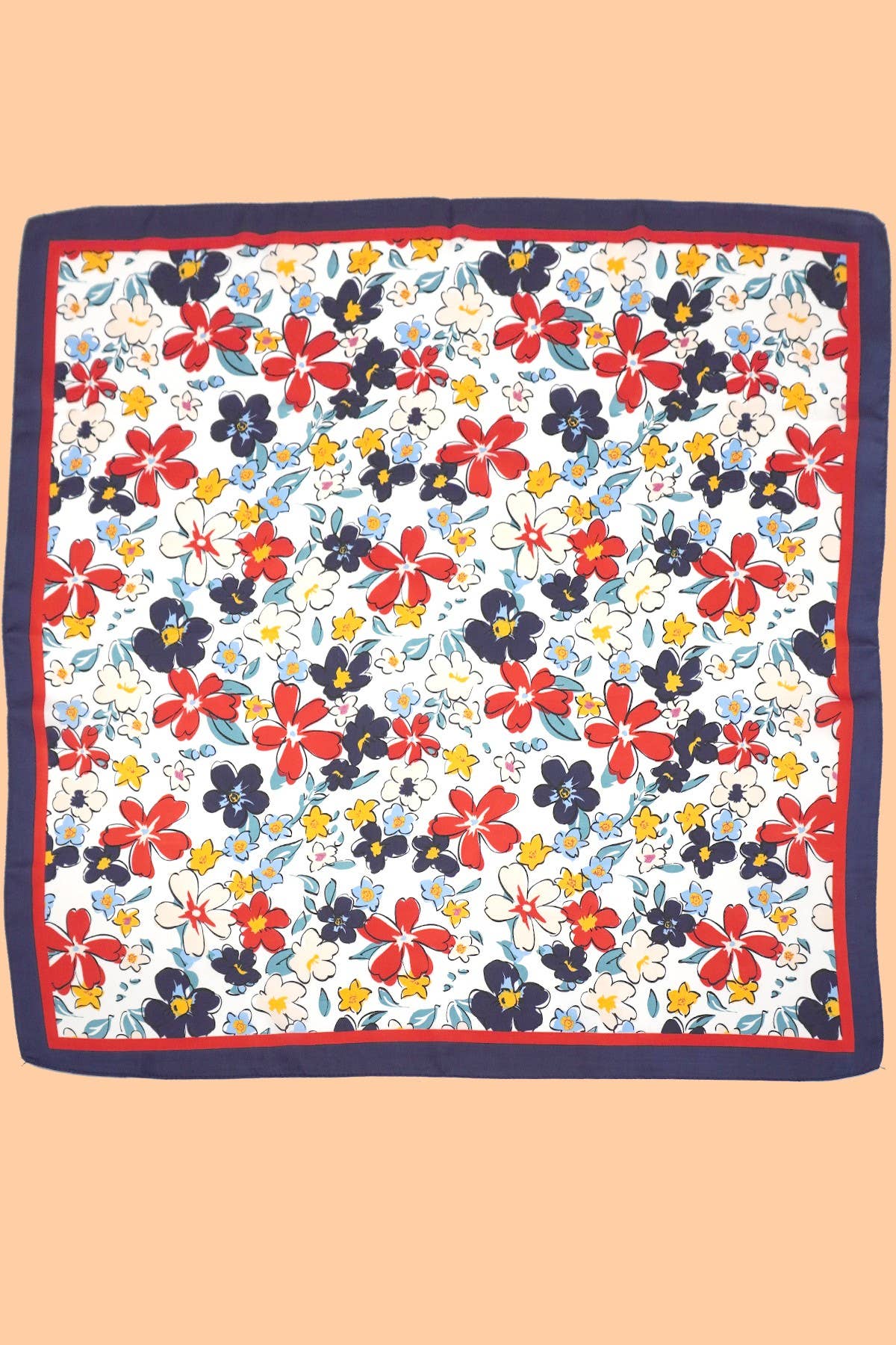 JOSSLYN by wall to wall - LARGE FLORAL PRINT BANDANA SCARF | 40SC652