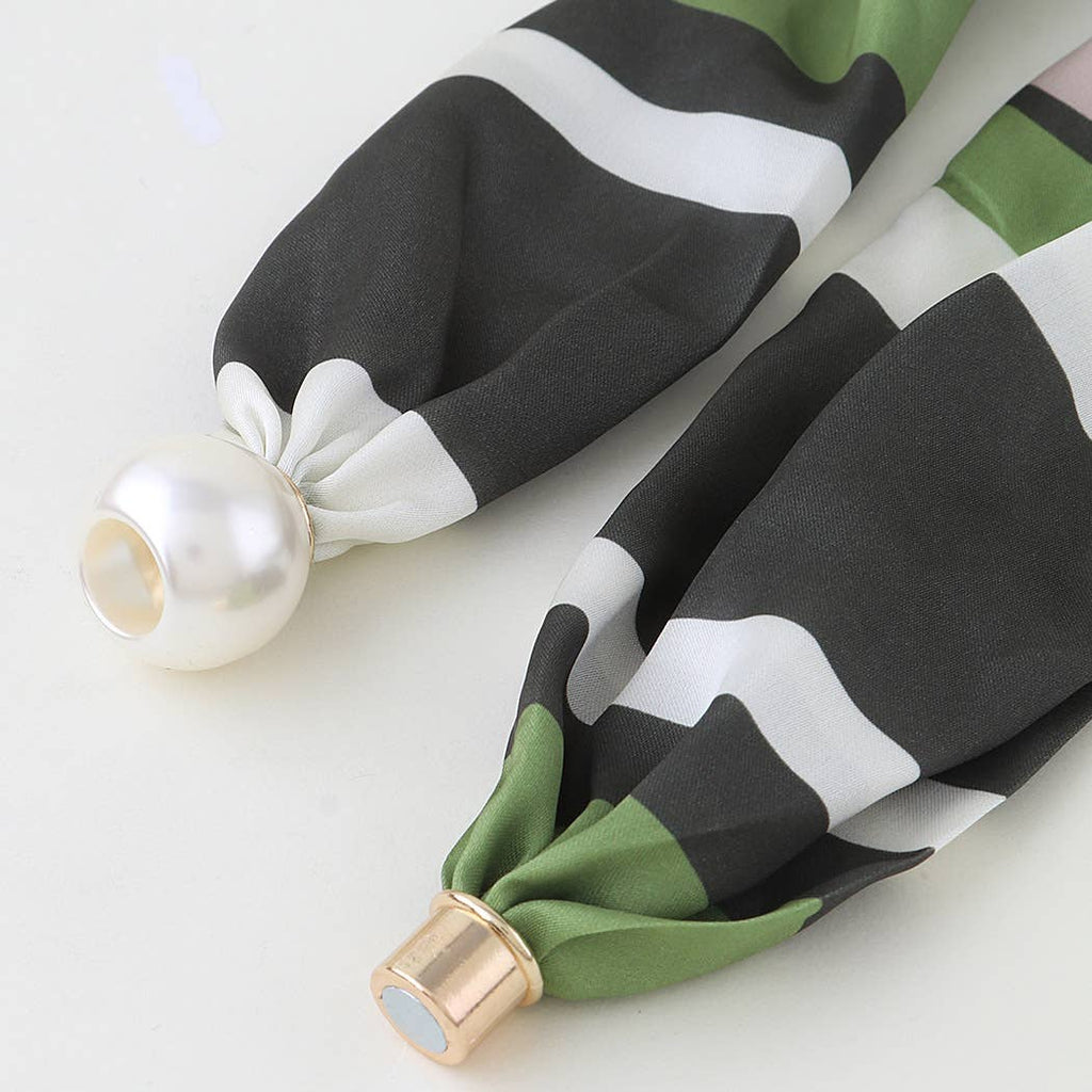 3AM BY H&D ACCESSORIES - Scarf Pearl Slider Choker Necklace